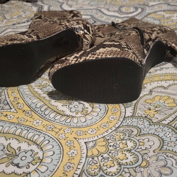 Stuart Weitzman Snakeskin Heeled Boots - Picture 6 of 6